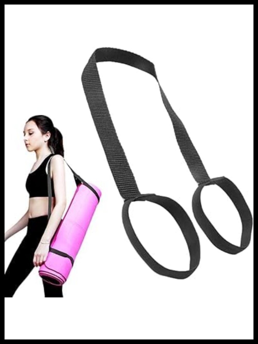 Adjustable Elastic Yoga Mat Carrying Strap Nylon Holder